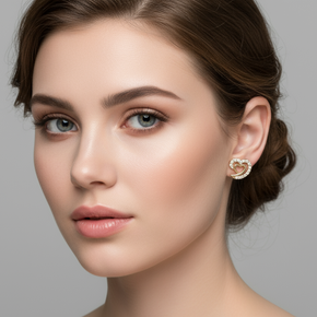 Double heart earrings