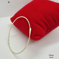 14K Gold Diamond-Cut Bangle Bracelet