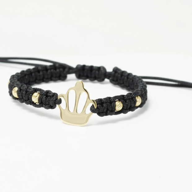 Red String Bracelet with Crown Charm