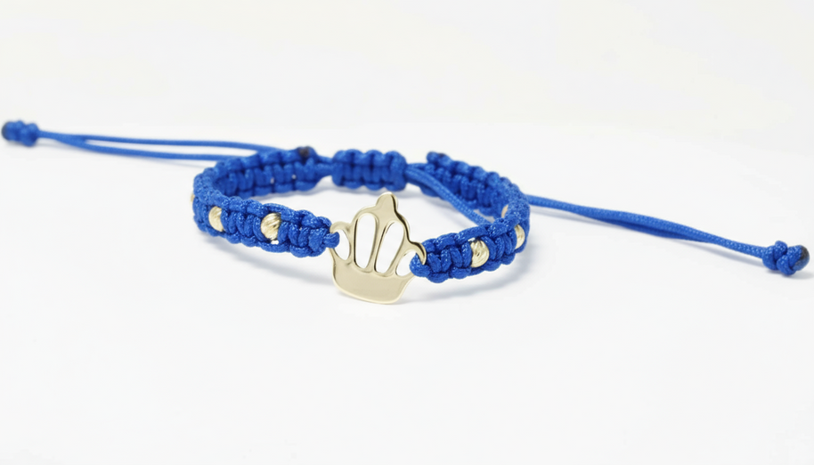 Red String Bracelet with Crown Charm