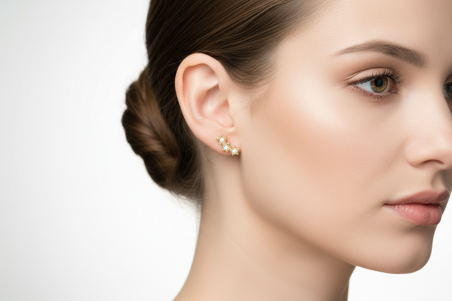 Triple Star Earrings