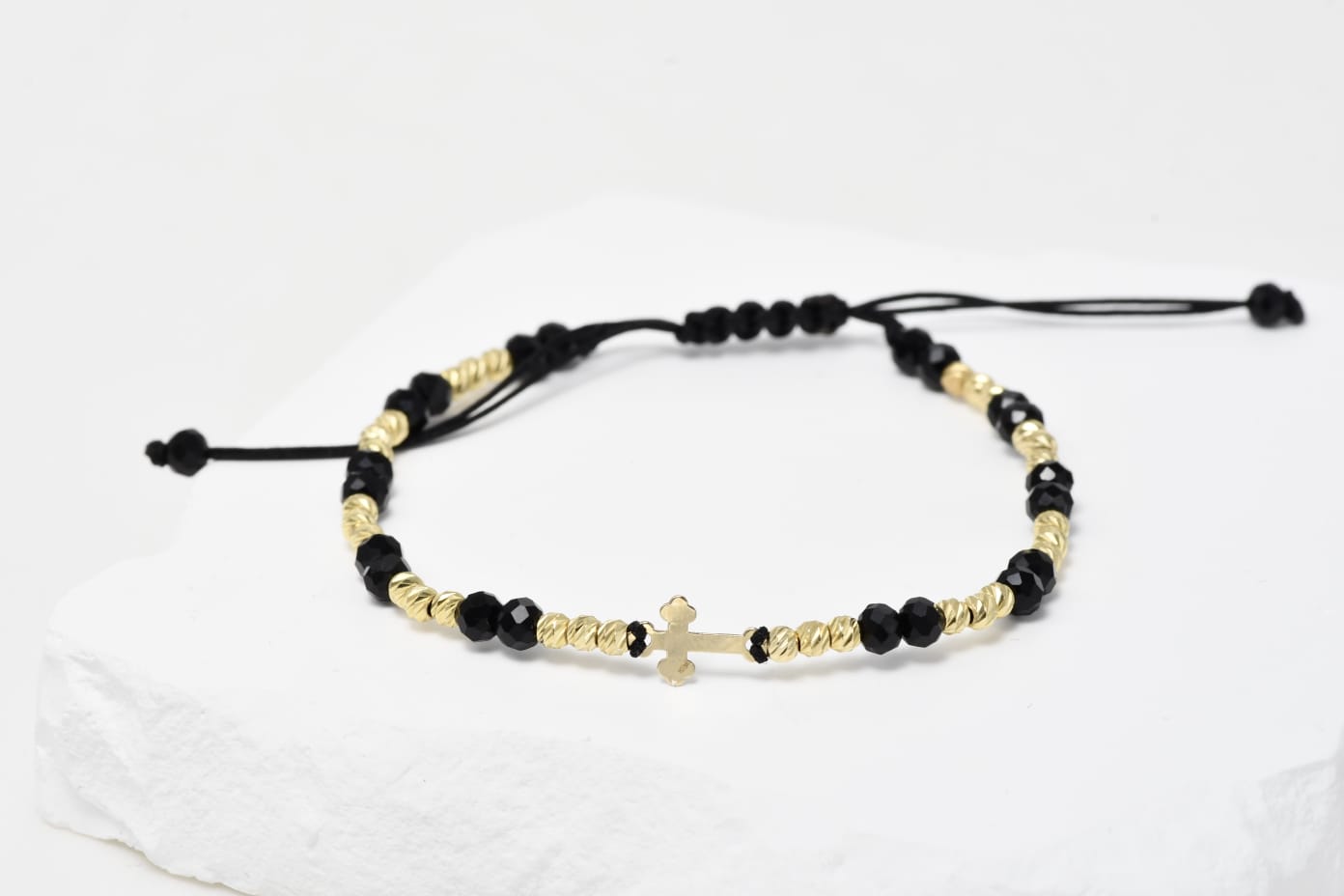 Gold Bracelet with 14K Cross Charm