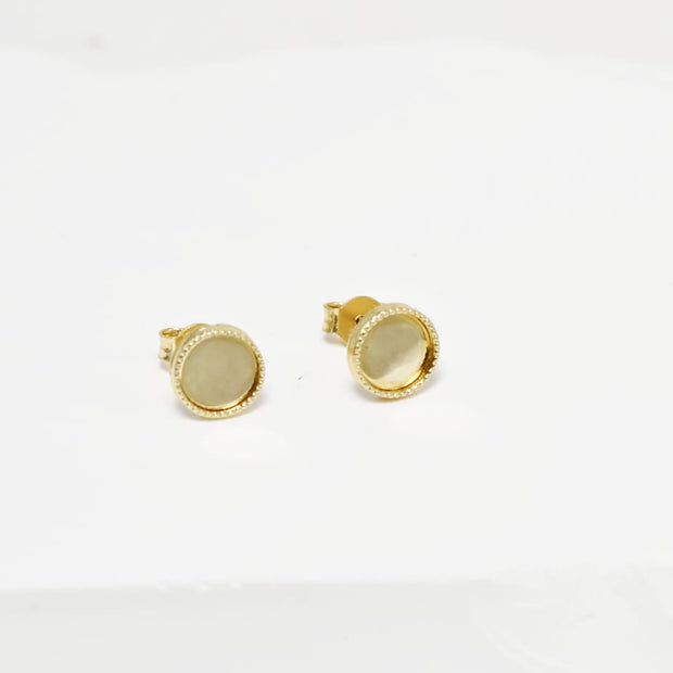 Round Stud Earrings — Engravable Design