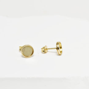 Round Stud Earrings — Engravable Design
