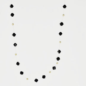 Necklace with   Black crystal Beads