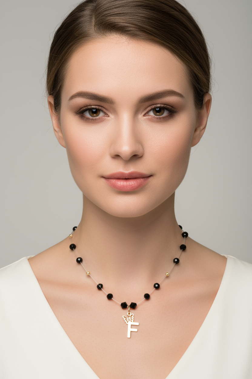 Crystal Beads and Initial Pendan
