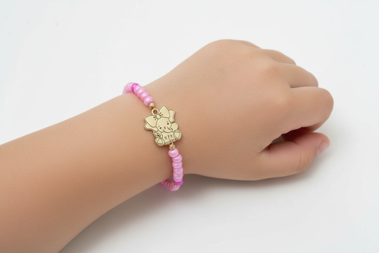 Pink Elephant Bracelet for girls