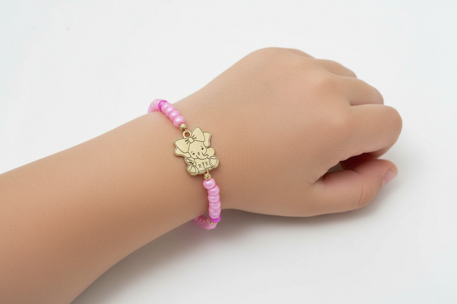 Pink Elephant Bracelet for girls