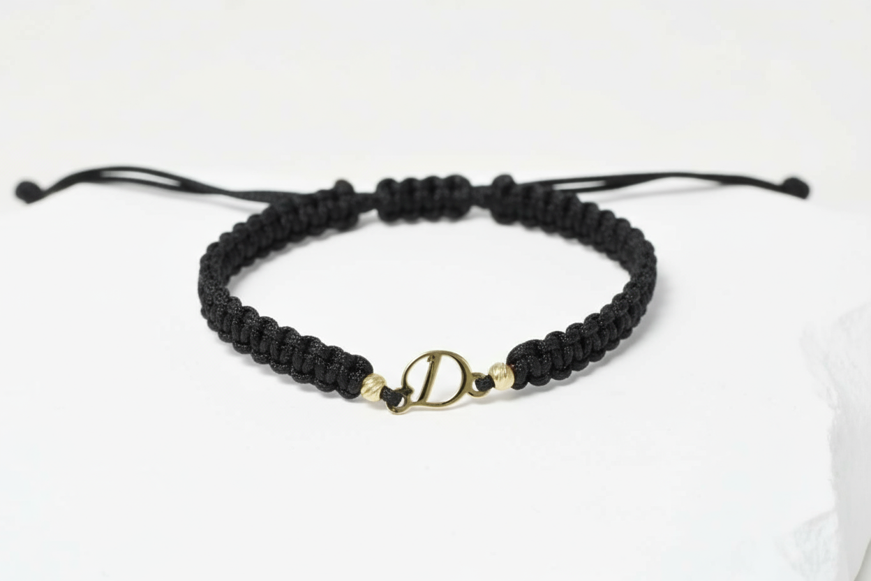 Red Cord Bracelet – Initial “D”