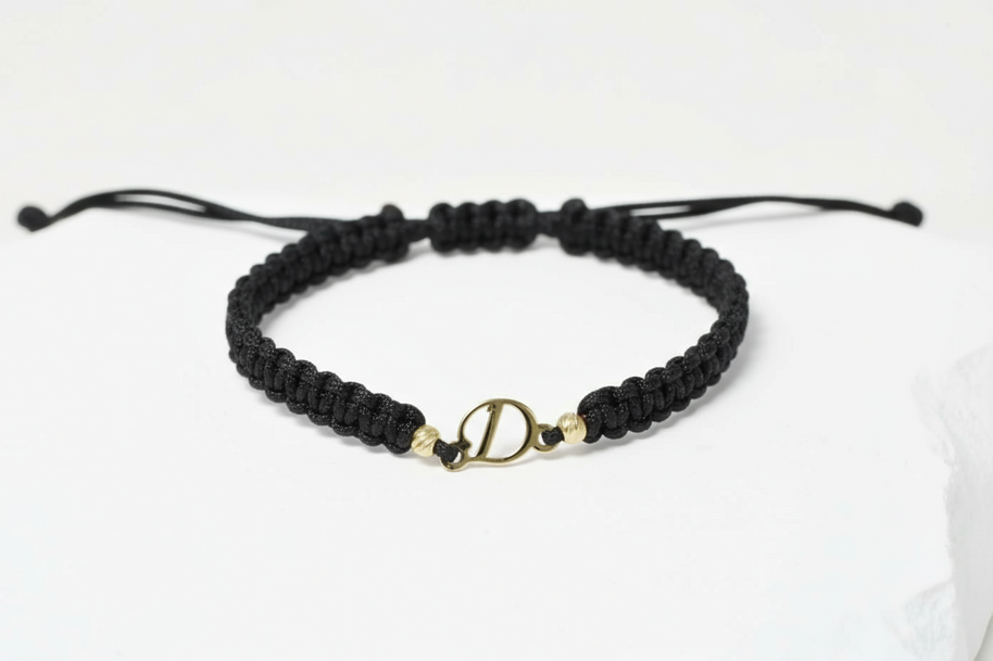 Red Cord Bracelet – Initial “D”