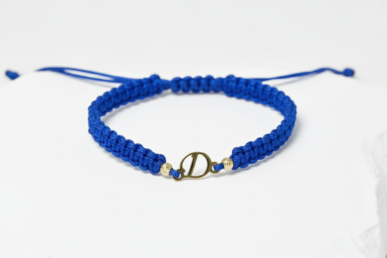 Red Cord Bracelet – Initial “D”