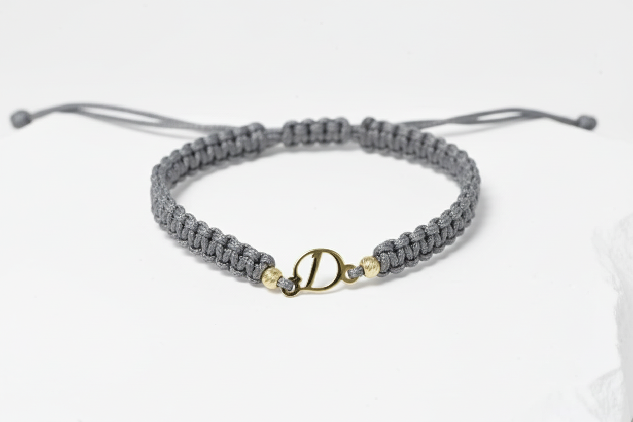 Red Cord Bracelet – Initial “D”