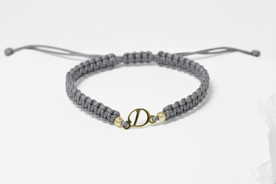 Red Cord Bracelet – Initial “D”