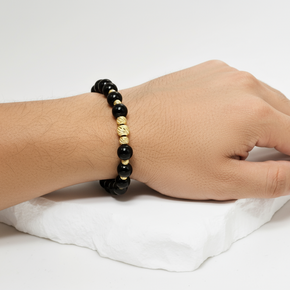 Black Beaded Bracelet