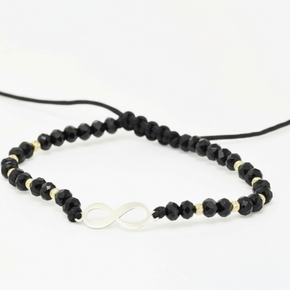 14K Gold Red Beaded Bracelet – Infinity Charm