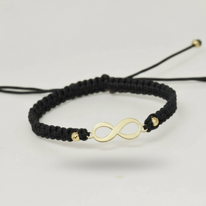 14K Gold Red Cord Bracelet – Infinity Charm