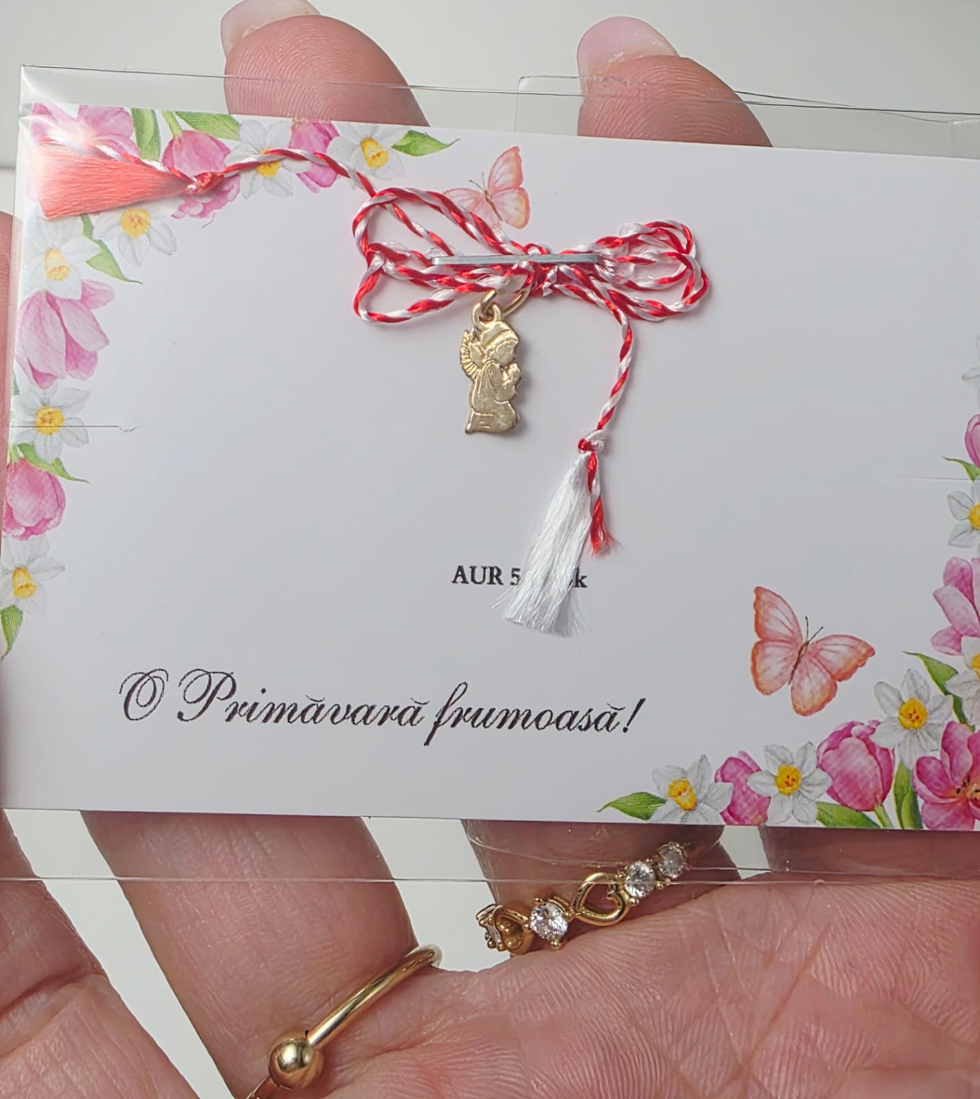 Mărțișor tip Pandantiv - Înger din Aur 14K