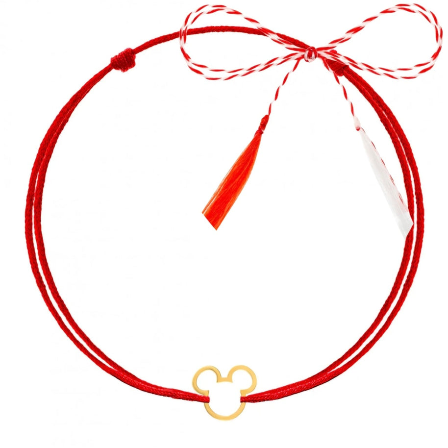 Mărțișor tip Brățară - Personaj Șoricel din Aur 14K