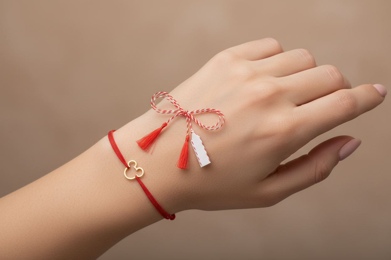 Mărțișor tip Brățară - Personaj Șoricel din Aur 14K