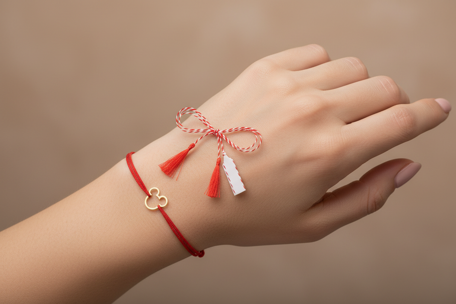 Mărțișor tip Brățară - Personaj Șoricel din Aur 14K