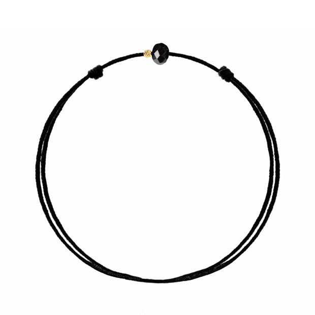 Friendship Bracelet with Red String, 4mm Crystal &amp; 14K Gold 2mm Bead