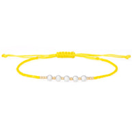 Pearly Bracelet with Miyuki Beads and 10 14K Gold Beads