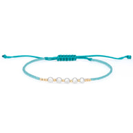 Pearly Bracelet with Miyuki Beads and 10 14K Gold Beads