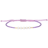 Pearly Bracelet with Miyuki Beads and 10 14K Gold Beads