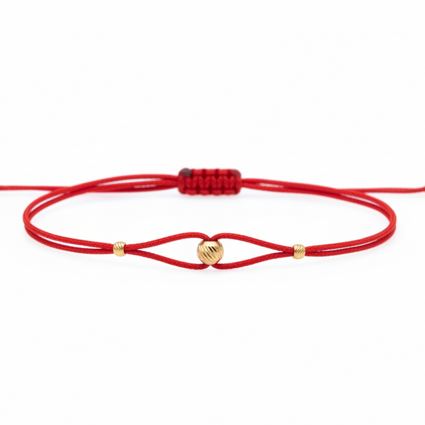 Energy Bracelet with Cord and 14K Gold Beads