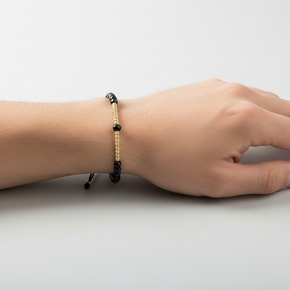 Triado Bracelet with 14K Gold Beads
