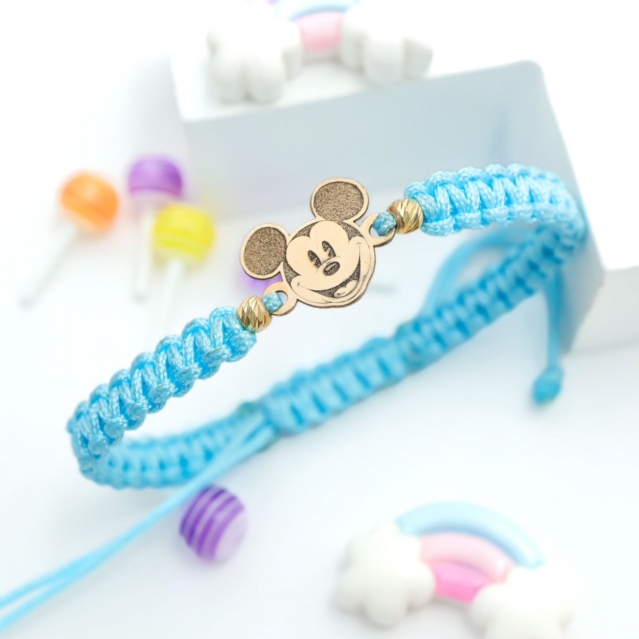 14K Gold Cartoon Mouse Bracelet