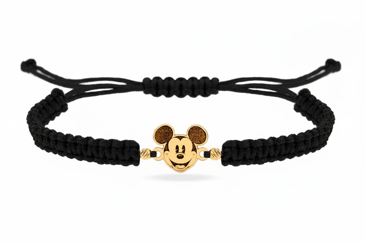 14K Gold Cartoon Mouse Bracelet