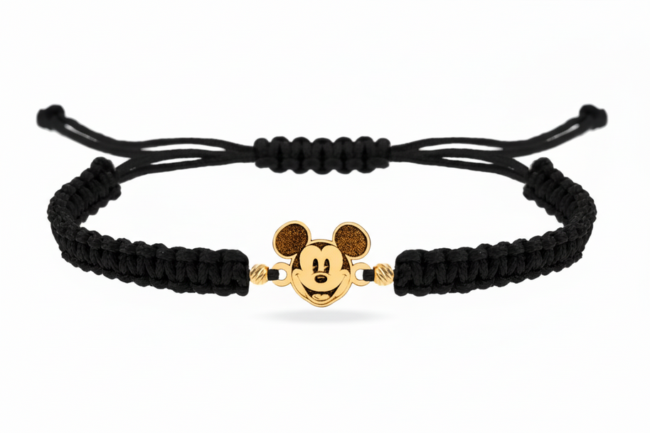 14K Gold Cartoon Mouse Bracelet