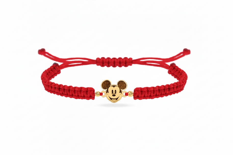14K Gold Cartoon Mouse Bracelet