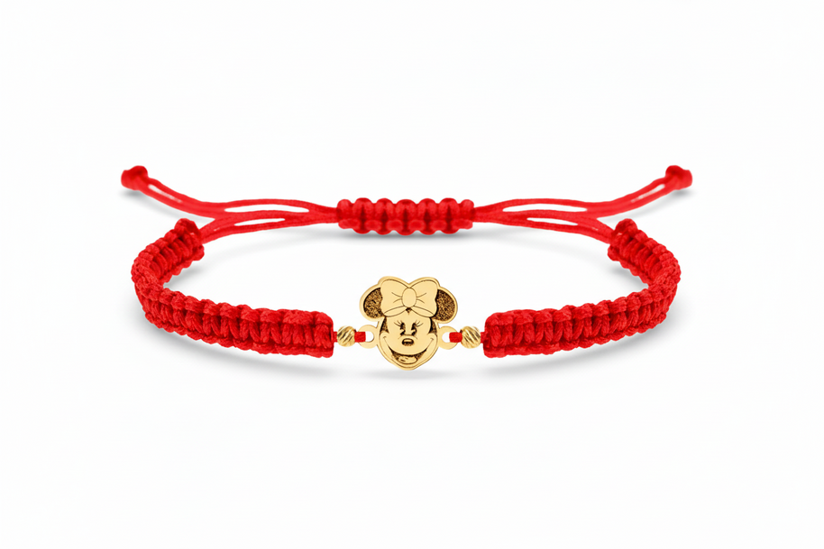 14K Gold Cartoon Mouse Bracelet