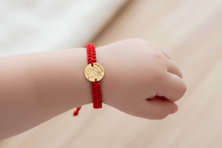 14K Gold Personalized Coin Cord Bracelet – 10 mm