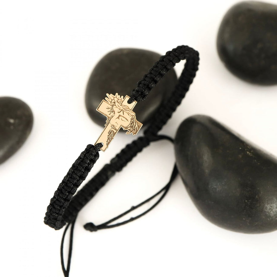 Divinum 14K Gold Cross Bracelet