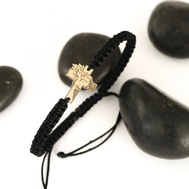 Divinum 14K Gold Cross Bracelet