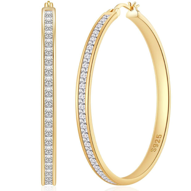 Rhinestone hoop earrings for Women