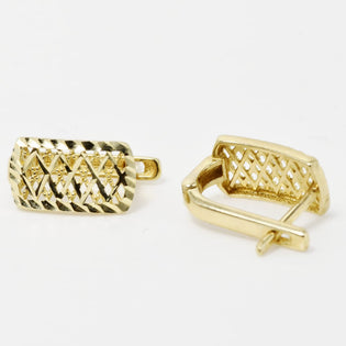 Textured Gold Hoop Earrings – 14K Gold