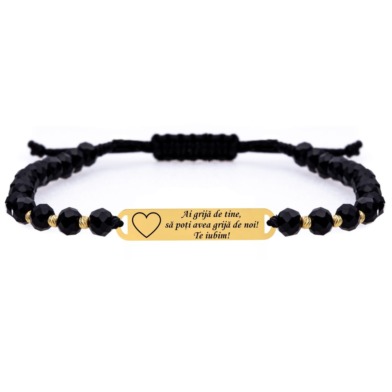 Crystal Bracelet with 14K Gold Plate & 2.5mm Gold Beads