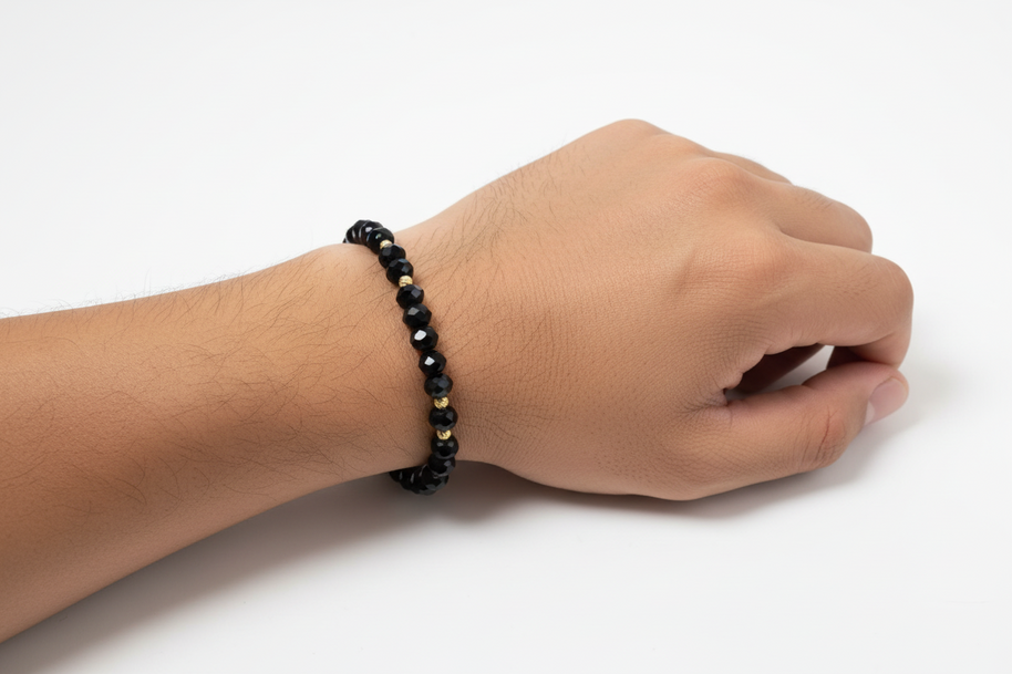 14K Gold & Black Onyx Adjustable Bracelet