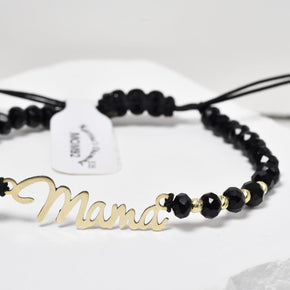 Bracelet with “Mama” Charm – 14K Gold
