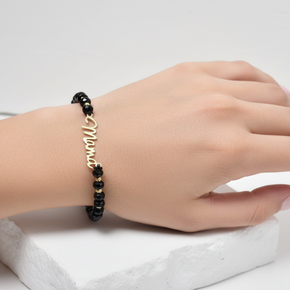 Bracelet with “Mama” Charm – 14K Gold