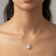 Pear-Shaped Pendant Necklace