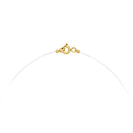 14K Gold Cross Necklace – Minimalist Invisible Chain