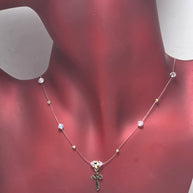 14K Gold Cross Illusion Necklace