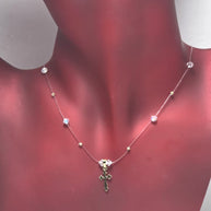 14K Gold Cross Illusion Necklace