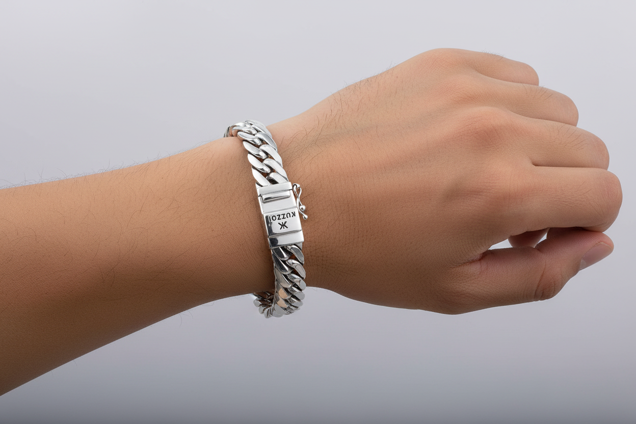 Buddha  silver bracelet for men 925  sterling silver