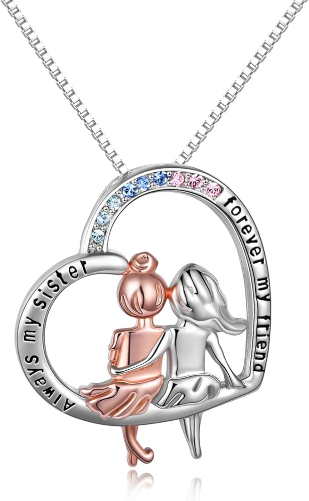 2 Sisters Necklace 925 Sterling Silver